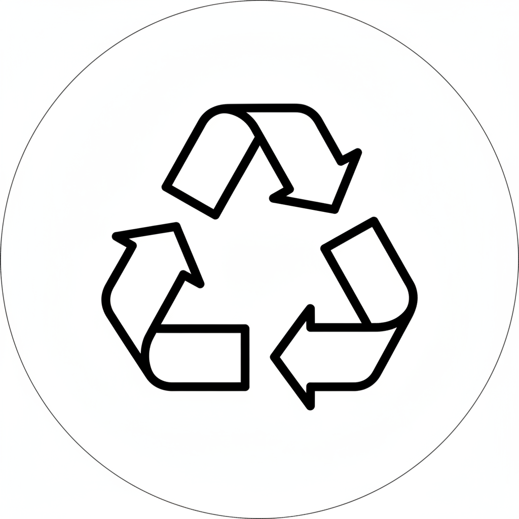 create a recyclable icon black and white